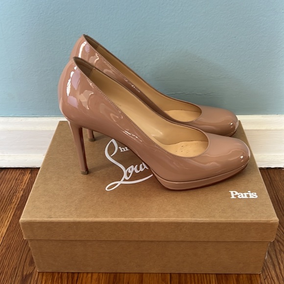 Christian Louboutin - New Simple Pump 100 Patent Calf size 38.5 Nude - Picture 2 of 8